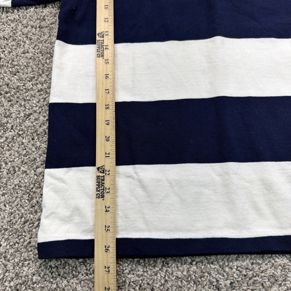 Barbarian Rugby Shirt Mens M Navy White Striped Heavy Cotton Made In Canada - Picture 6 of 11